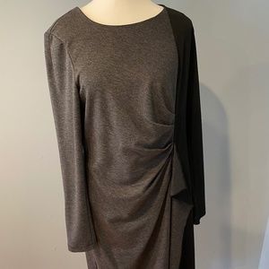 Cullen long sleeve gray/ black stretchy dress- size L